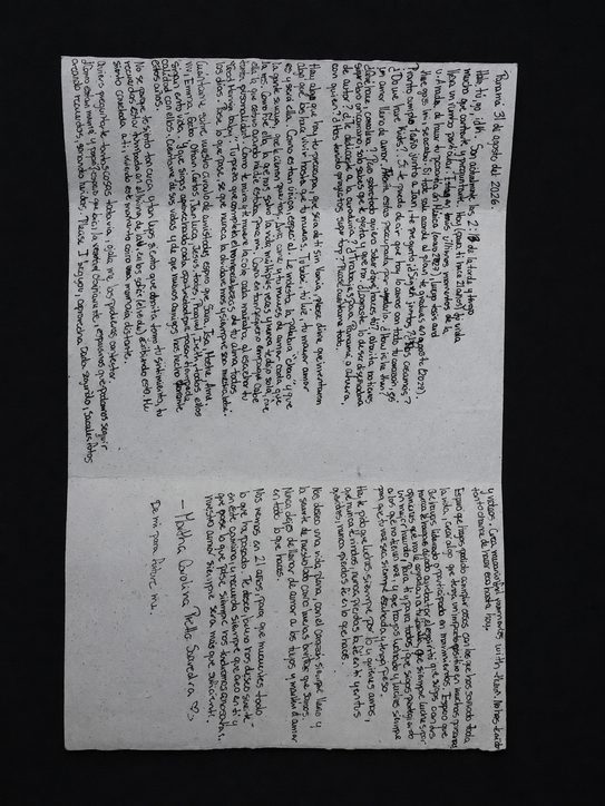 Carta a Martha Pretto 2047 · fotografía de registro