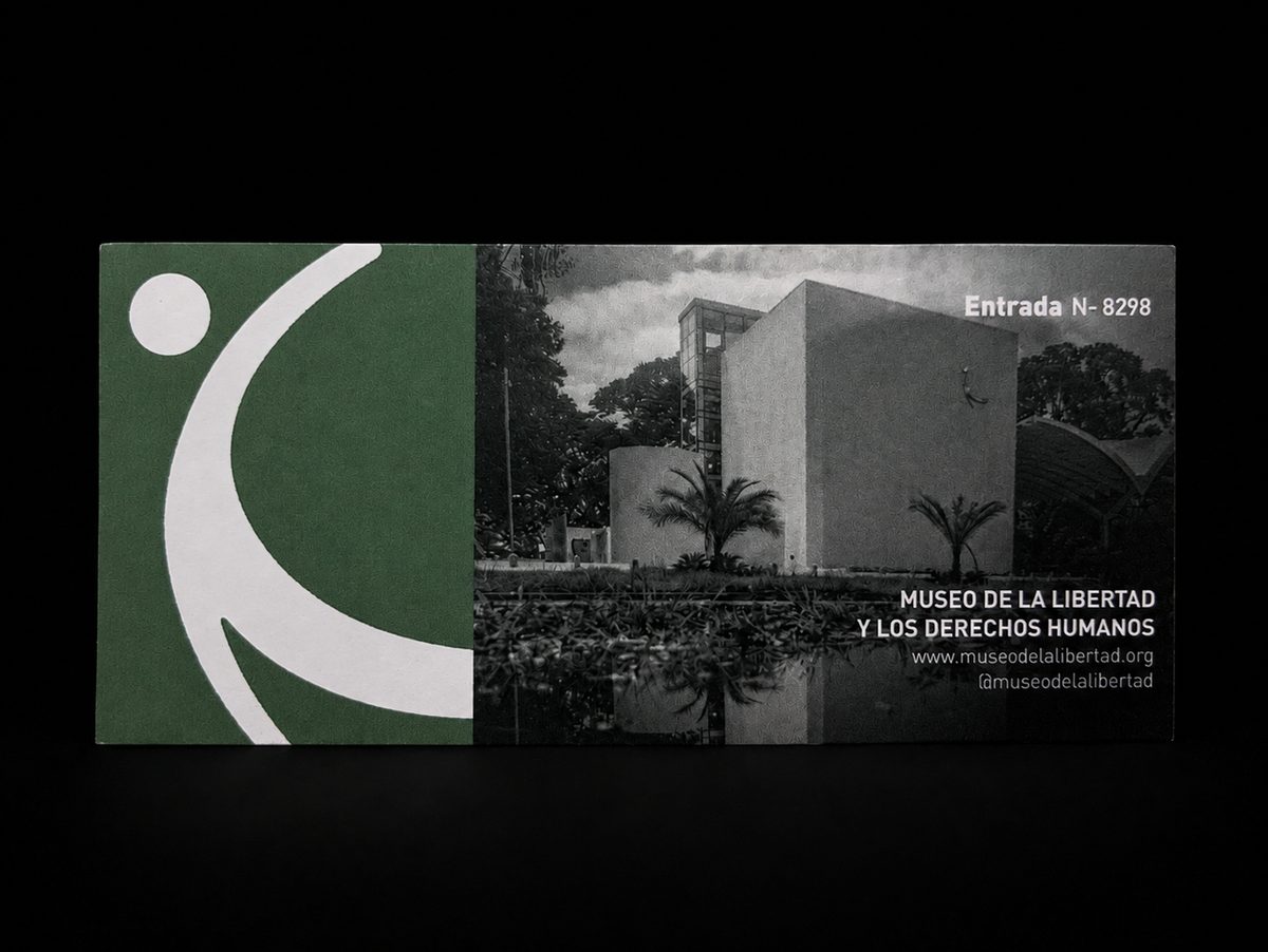 Ticket de entrada — Museo de la Libertad y los Derechos Humanos · fotografía de registro