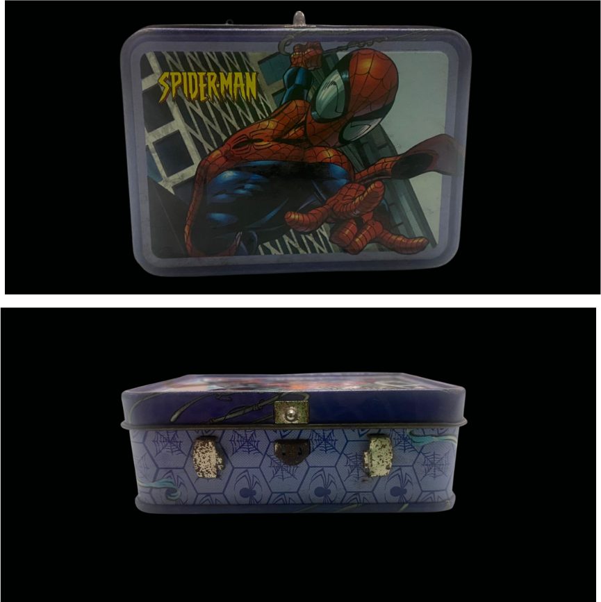 Caja metálica de reloj infantil de Spider-Man · fotografía de registro