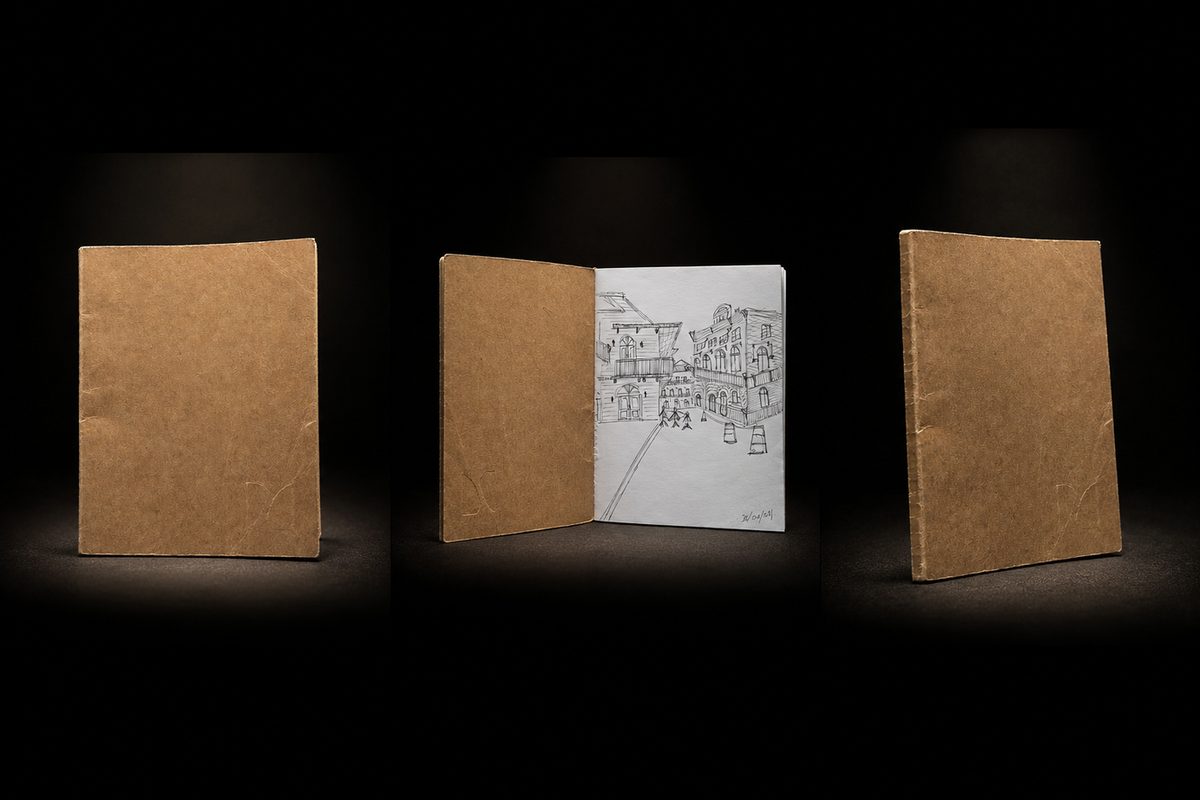 Libreta de Dibujo de la universidad · fotografía de registro